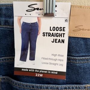 NWT Size 22W Seven7 Loose Straight Jean